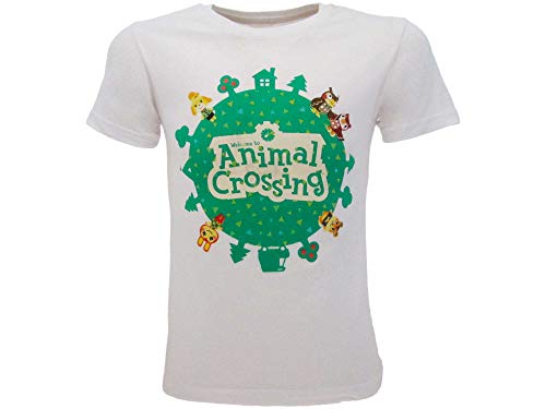 Animal Crossing Camiseta Blanca Original Nintendo 100% Producto Oficial Niñas/Niños Chica/Chico (7-8 años)