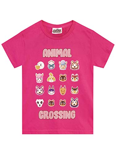 Animal Crossing Camiseta para Niñas Rosa 7-8 años