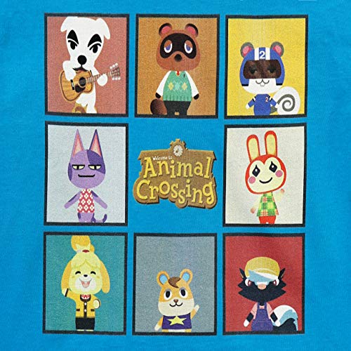 Animal Crossing Camiseta para Niños Azul 7-8 años