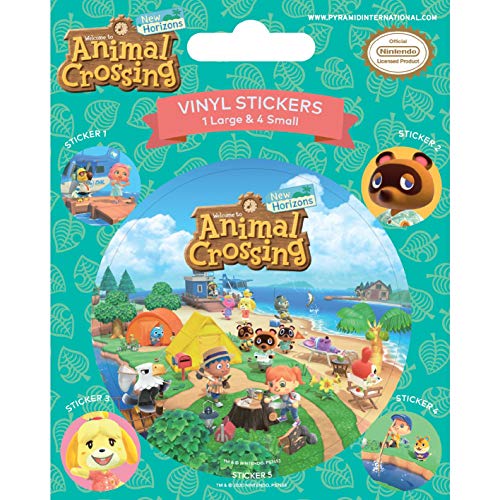 Animal Crossing - Pegatinas Vinilo Island Antics - Pack de 5 (Talla Única) (Multicolor)