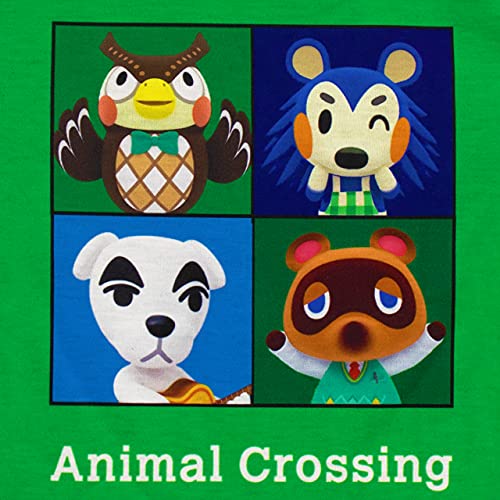 Animal Crossing Pijamas para Niños Verde 8-9 años