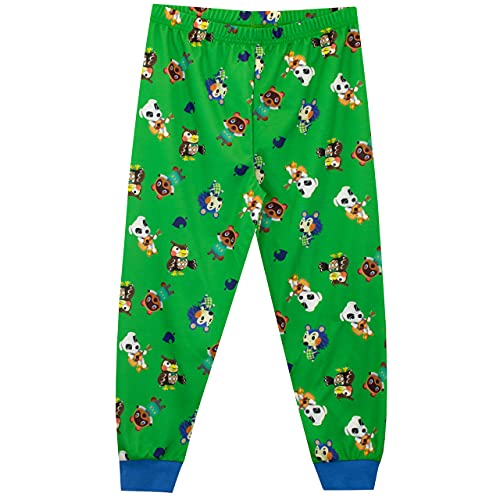 Animal Crossing Pijamas para Niños Verde 8-9 años