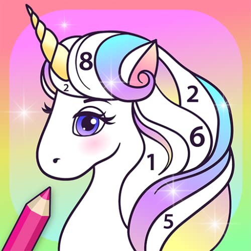 Animated Glitter Coloring Book - My Little Unicorn by Numbers