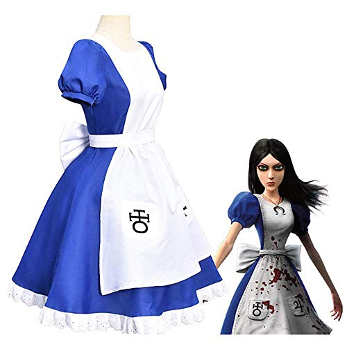 Anime Alice: Madness Returns Cosplay Disfrac,Lolita Maid Dress utilizado para las mujeres Halloween Navidad Carnaval fiesta temática Cosplay conjunto completo