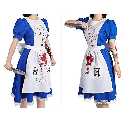 Anime Alice: Madness Returns Cosplay Disfrac,Lolita Maid Dress utilizado para las mujeres Halloween Navidad Carnaval fiesta temática Cosplay conjunto completo