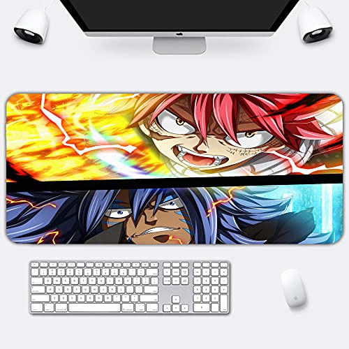 Anime Fairy Tail Alfombrilla de Ratón Grande Teclado para Juegos Cojín de Ordenador para Pc Portátil Alfombrilla de Escritorio 900X400 Mm