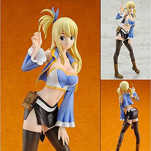 Anmine Toys Fairy Tail Hermosa niña Prose Pose Lucy Heartfilia Anime Figuras Colección Estatua Modelo Niños Juguetes Regalo