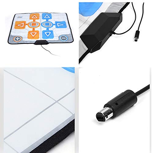 Annadue Alfombrilla de Baile, Alfombrilla de Baile Antideslizante para Dos Personas para Consola Nintendo Wii Juego, Plug and Play. (Suave, Duradero, cómodo, pequeño, Todo Sellado y portátil).
