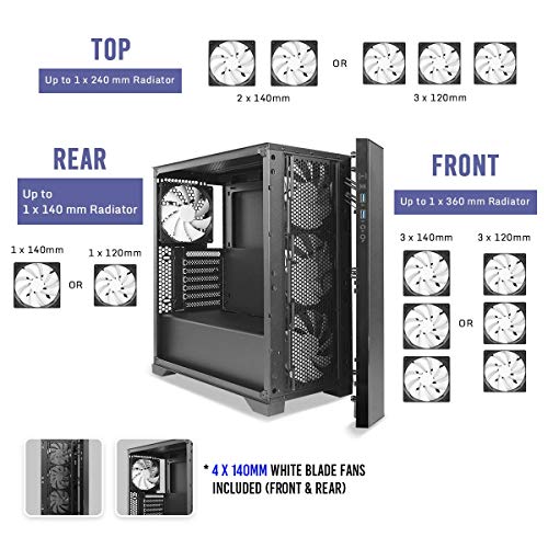 Antec Performance Series P82 Flow ATX - Caja de Torre Media, Color Blanco