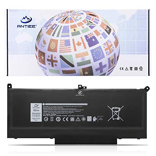 ANTIEE F3YGT Laptop Batería para DELL Latitude 12 7000 7280 7290 Latitude 7380 7390 7480 7490 E7480 E7280 Notebook 0F3YGT DM3WC DM6WC 0DM3WC 2X39G KG7VF V4940 451-BBYE 7.6V 60Wh