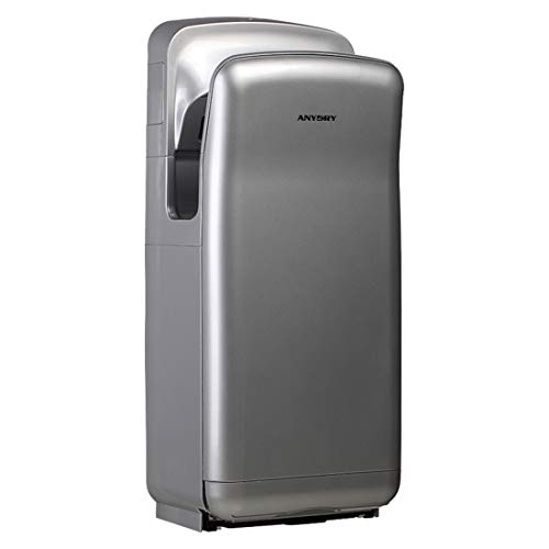 anydry 2005H secador de Manos, secador de Manos eléctrico Comercial, con Filtro HEPA, superpotente, 7-10 Segundos para secar, 1850vatios.(Plateado)