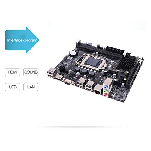 aoixbcuroc Placa base del ordenador, nuevo P8H61-M LX3 PLUS R2.0 Desktop Motherboard H61 Socket LGA 1155 I3 I5 I7 DDR3 16G UATX UEFI BIOS placa base