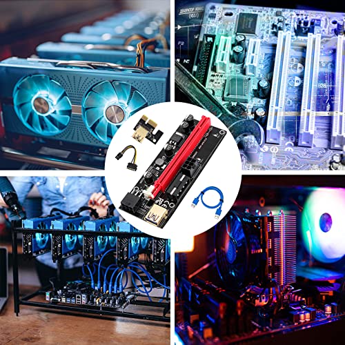 APKLVSR 16X Extender PCIE Riser 6 pines USB 3.0 Cable de extensión de tarjeta gráfica APKLVSR 16X para Bitcoin Litecoin ETH Coin Mining
