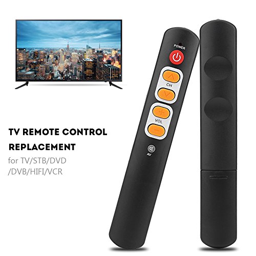 Aprendizaje de Control Remoto con Botones Grandes,6 Teclas Control Remoto Universal Controlador Inteligente para TV STB DVD DVB HiFi VCR(Orange)