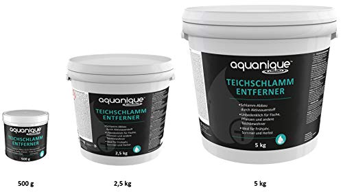 Aquanique eliminador de lodo 500 g, para, Descomposición del lodo del estanque por el oxígeno activo, prevención del entarquinamiento estanques, suficiente para hasta 10.000 l