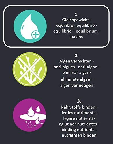 Aquanique eliminador de lodo 500 g, para, Descomposición del lodo del estanque por el oxígeno activo, prevención del entarquinamiento estanques, suficiente para hasta 10.000 l