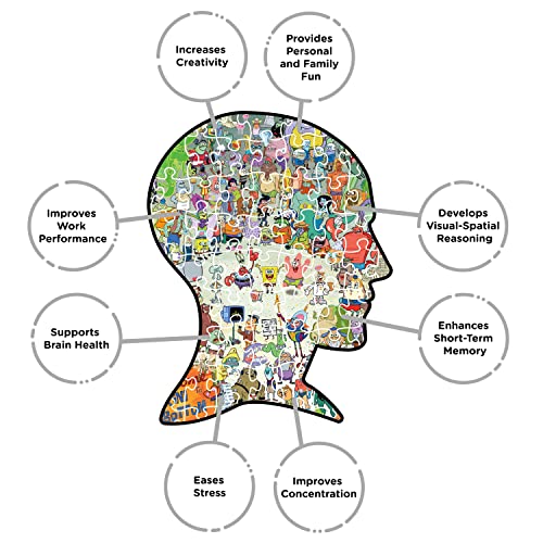 AQUARIUS Rompecabezas de Bob Esponja (1000 piezas) – Producto oficial de Bob Esponja y coleccionables – Libre de deslumbramiento – Ajuste de precisión – prácticamente sin polvo – 50 x 60 cm