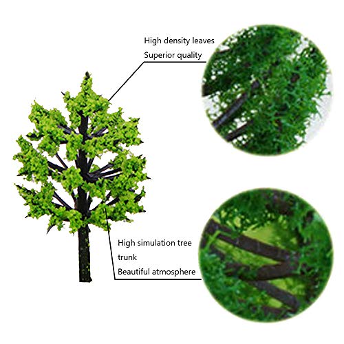 áRbol De Tren De Ferrocarril árboles Modelo en Miniatura Modelo Mezclados Árboles Paisaje Del árbol Del Modelo Para La ConstruccióN De SimulacióN, Mesa De Arena 3-5cm 40 Piezas