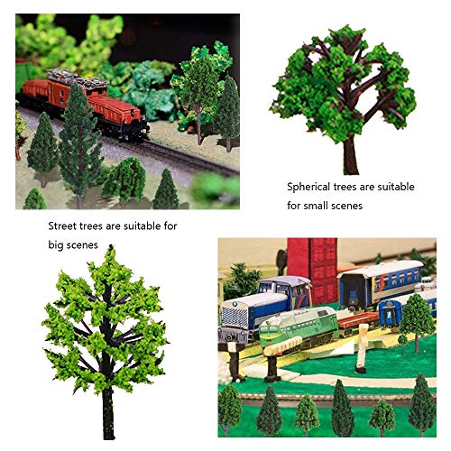áRbol De Tren De Ferrocarril árboles Modelo en Miniatura Modelo Mezclados Árboles Paisaje Del árbol Del Modelo Para La ConstruccióN De SimulacióN, Mesa De Arena 3-5cm 40 Piezas