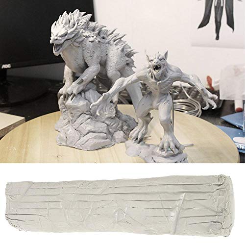 Arcilla para modelar Sin olor acre Arcilla suave, Arcilla coloreada, Mejor tacto de la mano, para artes y manualidades, Ferretería, Molde de plástico, Escultura de estudiante(gris)