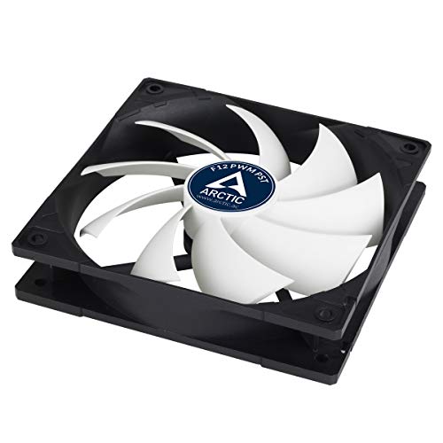 ARCTIC F12 PWM PST - Ventilador para caja de 120 mm, carcasa estándar, conexión PST (Tecnología intercambio PWM) velocidad regulada sincrónicamente, Negro