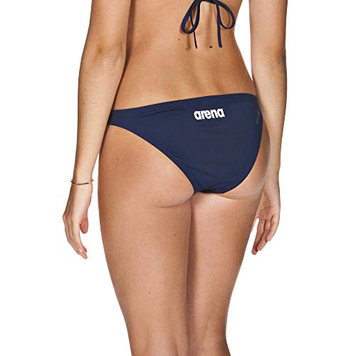 Arena Solid Parte Inferior Bikini, Mujer, Azul (Navy/White), 40