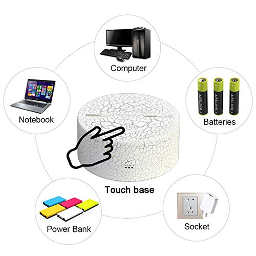 ARERG Lámpara de noche con diseño de ilusión 3D Battle Royale TheGrefg, 16 colores que cambian con mando a distancia para habitación infantil decoración de Navidad regalo de cumpleaños para niños