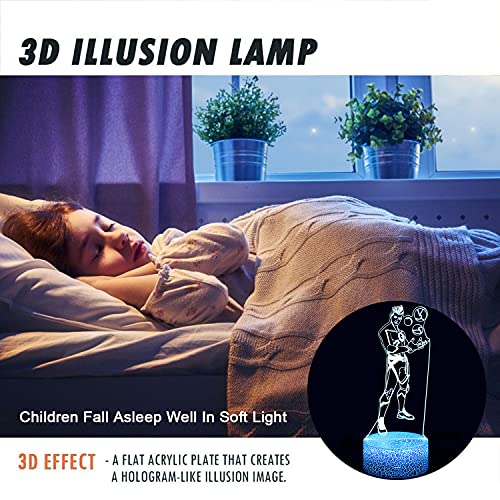 ARERG Lámpara de noche con diseño de ilusión 3D Battle Royale TheGrefg, 16 colores que cambian con mando a distancia para habitación infantil decoración de Navidad regalo de cumpleaños para niños