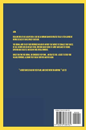 ARON's Personal Journal of Travels & Adventures on Planet Earth - A Notebook of Personal Memories: 150 Page Custom Travel Journal . Dotted Grid pages. ... . Colour Softcover design.  6x9in .