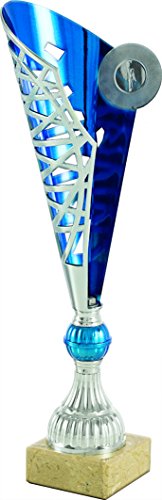 Art-Trophies AT82041 Trofeo Deportivo, Plateado/Azul, Talla Única