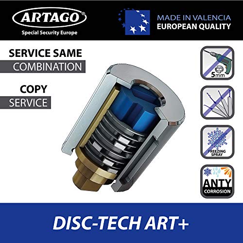 Artago 69T150 Cadena Antirrobo Moto Doble Función, Máxima Seguridad Bunker Selection, Homologado CLASSE Sra y Sold Secure Gold, ø15, 150 cm