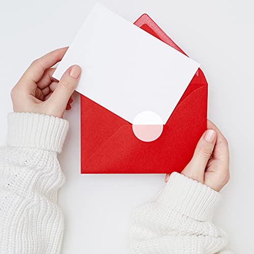 Artibetter 1000 Piezas de Pegatinas Redondas Transparentes Etiquetas Selladoras de Sobres de Correo 50Mm de Sello Circular Transparente Etiquetas para Envolver La Caja de Galletas