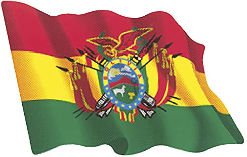 Artimagen Pegatina Bandera Ondeante Bolivia Mediana 80x60 mm.