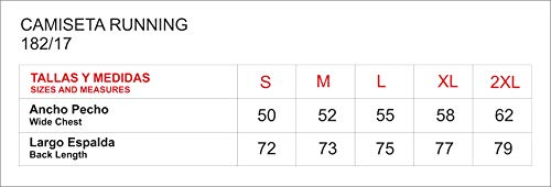 ASIOKA 182/17 Camiseta técnica combinada Unisex para Adultos de m/Corta, Amarillo flúor/Marengo, S