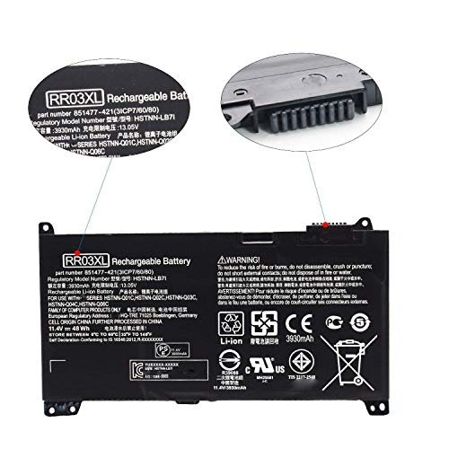 ASKC 11.4V 48Wh RR03XL Laptop Baterías para HP ProBook 430 440 450 455 470 G4 mt20 Series 851477-421 851477-541 851477-831 851610-850 HSTNN-LB7I HSTNN-PB6W