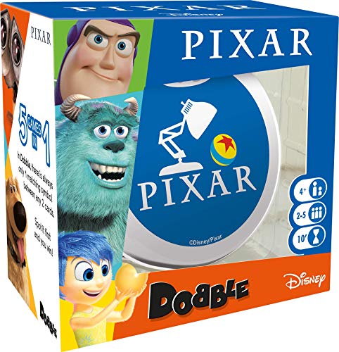 Asmodee | Dobble Pixar | Juego de Cartas | Edades 6+ | 2-8 Jugadores | 15 Minutos Jugando Tiempo