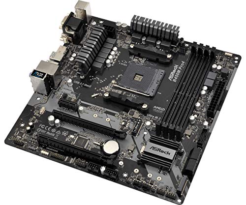 Asrock B450M Pro4 90-MXB8F0-A0UAYZ - Placa de Base, Color Negro