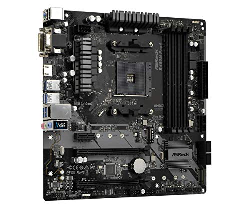 Asrock B450M Pro4 90-MXB8F0-A0UAYZ - Placa de Base, Color Negro