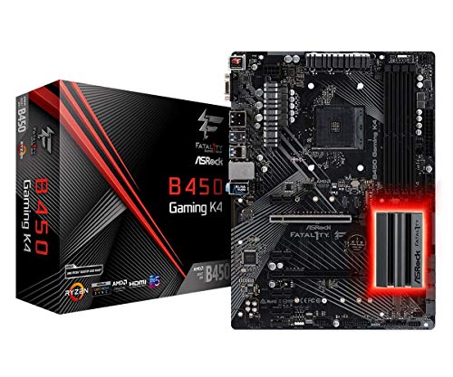 ASRock Fatal1ty B450 Gaming K4 - Placa de Base, Color Negro