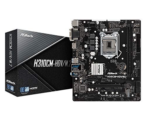 Asrock H310CM-HDV/M.2 - Placa Base (Intel, LGA 1151 (Zócalo H4), DDR4-SDRAM, DIMM, 2133,2400,2666 MHz, 32 GB)
