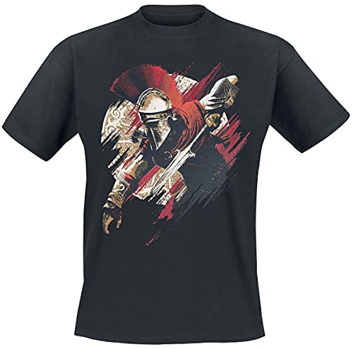 Assassin's Creed Odyssey - Alexios Hombre Camiseta Negro L, 100% algodón, Regular