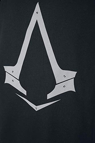 Assassin's Creed Syndicate Hombre Capucha con Cremallera Negro XL, 65% algodón, 35% poliéster, Regular