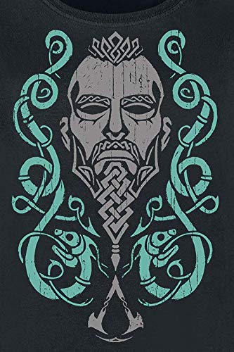 Assassin's Creed Valhalla - Ornaments Mujer Camiseta Negro L, 100% algodón, Regular