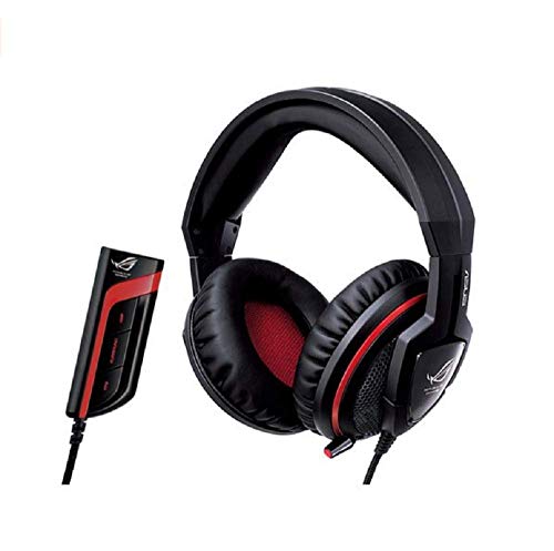 ASUS Orion Pro - Auriculares Gaming con procesador de Audio ROG Spitfire USB, Color Negro y Rojo
