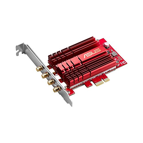 ASUS PCE-AC88 - Tarjeta de Red (Wi-Fi PCI-e AC3100, Dual-Band, 4T4R, 1024 QAM)