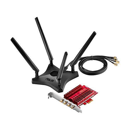 ASUS PCE-AC88 - Tarjeta de Red (Wi-Fi PCI-e AC3100, Dual-Band, 4T4R, 1024 QAM)