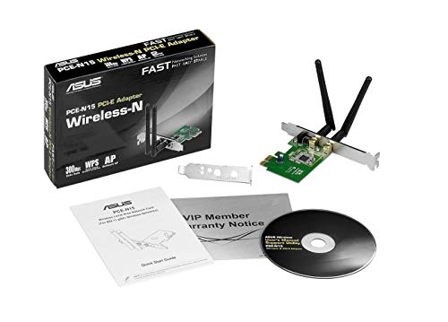 Asus PCE-N15 - Tarjeta Interna de Red (PCIe, WLAN 802.11b/g/n, 300 Mbps)