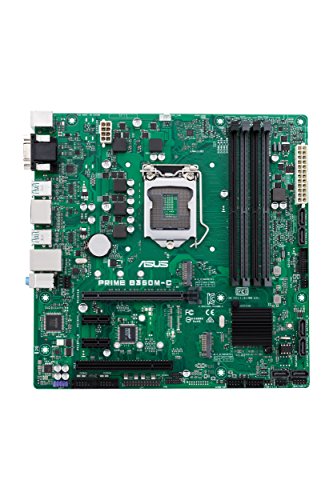 ASUS Prime B360M-C - Placa Base Profesional mATX Intel de 8a y 9a Gen LGA1151 Funciones Seguridad y fiabilidad, DDR4 2666 MHz, 2 Puertos COM, 1 Puerto TPM, M2, HDMI y 1 Cabezal LPT1, 90MB0W80-M0EAYM