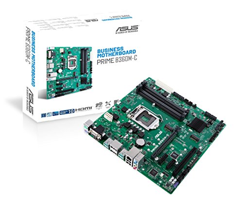 ASUS Prime B360M-C - Placa Base Profesional mATX Intel de 8a y 9a Gen LGA1151 Funciones Seguridad y fiabilidad, DDR4 2666 MHz, 2 Puertos COM, 1 Puerto TPM, M2, HDMI y 1 Cabezal LPT1, 90MB0W80-M0EAYM
