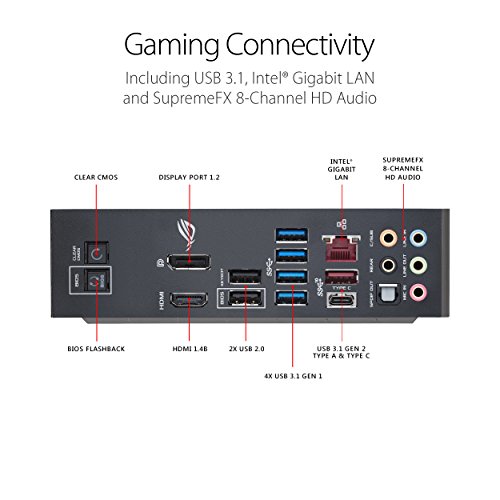Asus ROG Maximus X Hero ATX, LGA1151 Socket, Chipset Z370, Gigabit LAN Placa Base con gráficos Integrados (Requiere CPU), Multicolor